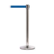 QUEUE Polished Stainless Retractable Web Barriers