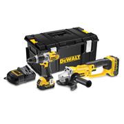 DeWALT DCK293M2 18V XR 3-Speed Drill & Angle Grinder Twin Pack 2 x 4.0Ah Batteries