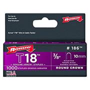 Arrow 18 Round Crown Staples for T18 Wire Staple Tacker