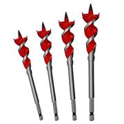 Milwaukee 48130400 4 Piece Speed Feed Wood Drill Bit Set