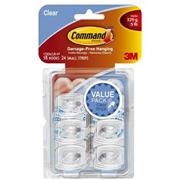 3M Command™ 17006CLR-VP-18PK Clear Mini Hook
