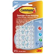 3M Command™ 17026CLR Clear Decorating Clips, 20 Clips