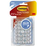 3M Command™ 17026CLR Clear Decorating Clips, 40 Clips