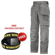 Snickers 3214 Canvas+ Craftsmen Holster Pocket Trousers - Grey