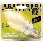 SOLUS CFL Energy Saving Light Bulbs Candle Style