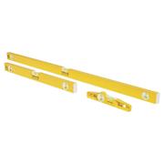 Stabila 29824 3 Piece Aluminum Pro Carpenter Level Set and Torpedo