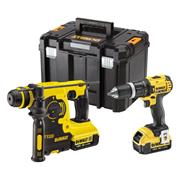 DeWALT DCK206M2T 18V Rotary SDS+ & Hammer Drill Twin Pack, 2 x 4.0Ah Batteries