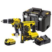 DeWALT DCK206M2T 18 Volt Rotary SDS and Hammer Drill Twin Pack, 2 x 4.0Ah Batteries