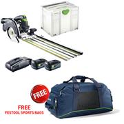 Festool 201373 HKC 55 18 Volt Lithium-Ion Circular Saw EB Set, 2 x 5.2Ah Batteries