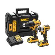DeWALT DCK2059D2T XR 18 Volt Impact and Drill Driver Twinpack, 2 x 2.0Ah Batteries