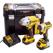 DeWALT DCK2088P2T-GB 18 Volt Brushless Twin Pack Kit, 2 x 5.0Ah Batteries