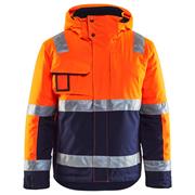 Blaklader 4870 High-Visibility Winter Jacket - Orange/Navy Blue