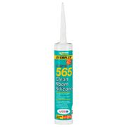 Everbuild 565 295ml Clean Room White Silicone Sealant