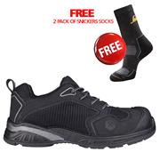 Snickers TG80410 Toe Guard Runner S3 Black Safety Trainers