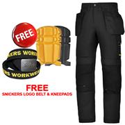 Snickers 6201 AllroundWork Holster Pockets Work Trousers - Black