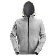 Snickers 2880 Logo FZ Hoodie - Light Grey Melange