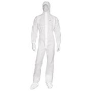 Delta Plus DT215 Single-Use Non-Woven Hooded Overall - White