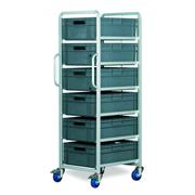 Topstore - Euro Container Trolley 6 Tier Complete with 6 x 30L Containers